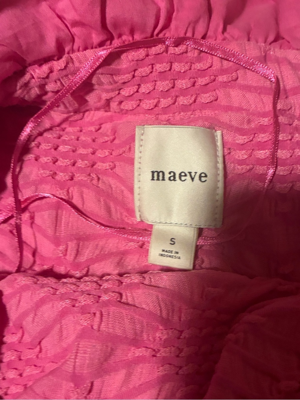 Maeve Textured One-Shoulder Ruffle Knit  in Pink - Picture 5 of 5